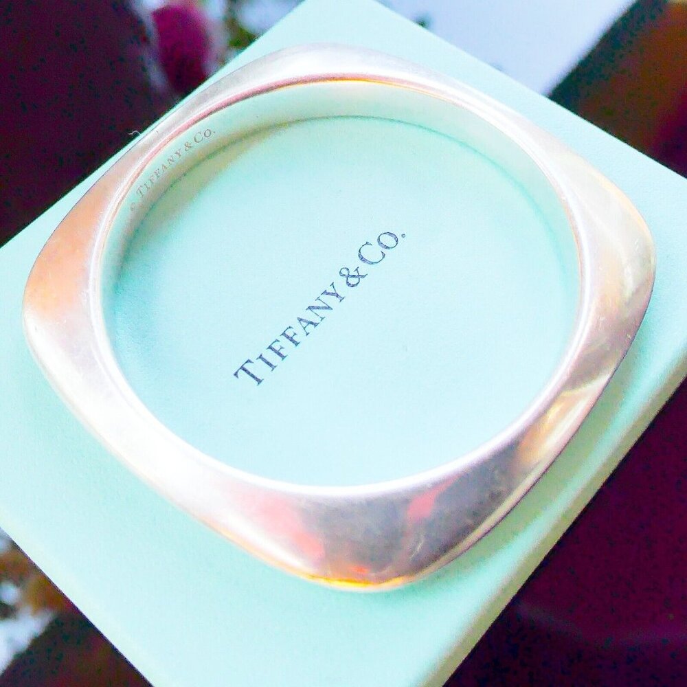 Tiffany & Co. Silver Square Bangle - Picture 5 of 12